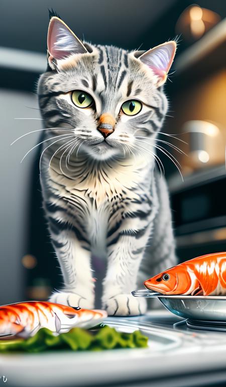 00809-4109553492-close-up photography of (grey tabby cat_1.2), cooking fish, (c4ttitude_1.3), in glasstech kitchen, hyper realistic, intricate de.png